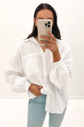 formal dinner Custom Fit Belle Shirt White