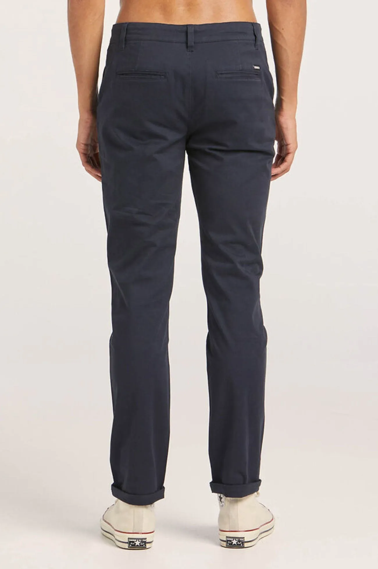Z Stretch Chino Navy Smooth Fabric Breathable Weave Fabric