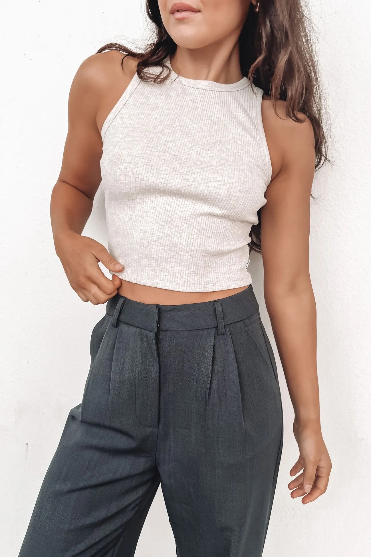 Stay Flexible Zah Core Rib Tank Oat