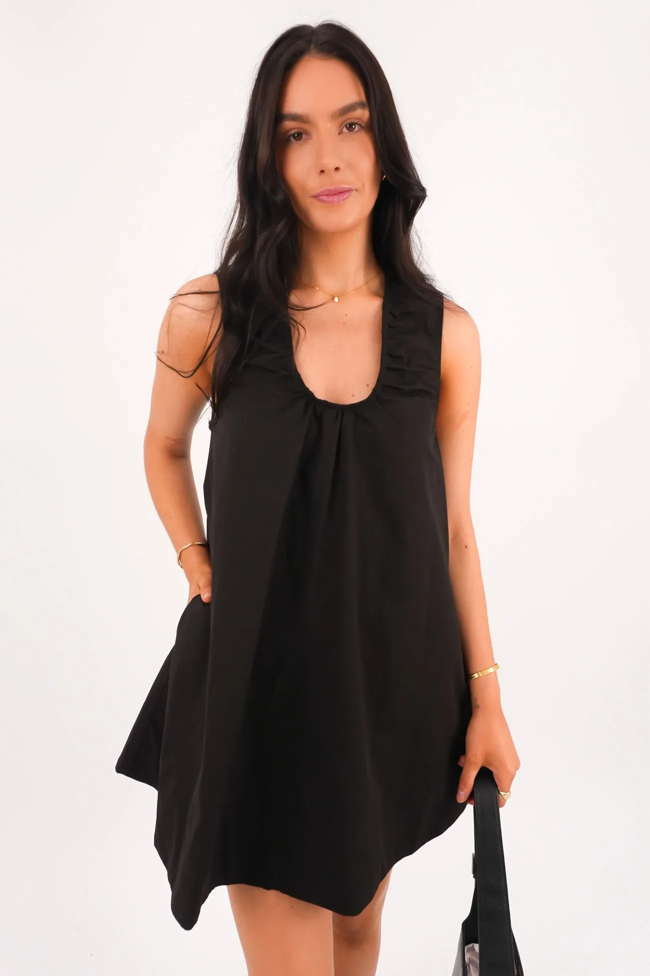 Zahni Mini Dress Black Wardrobe-Staple Smart Blend