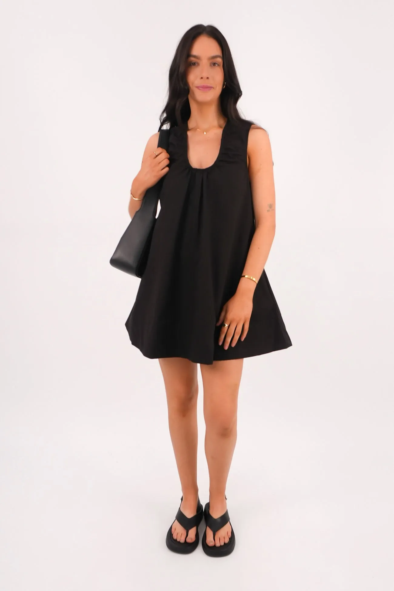 Zahni Mini Dress Black Sculpted Fit Urban Mood