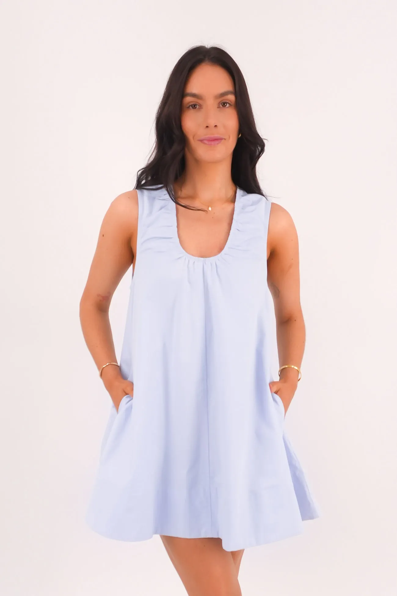 Form Fitting Zahni Mini Dress Blue