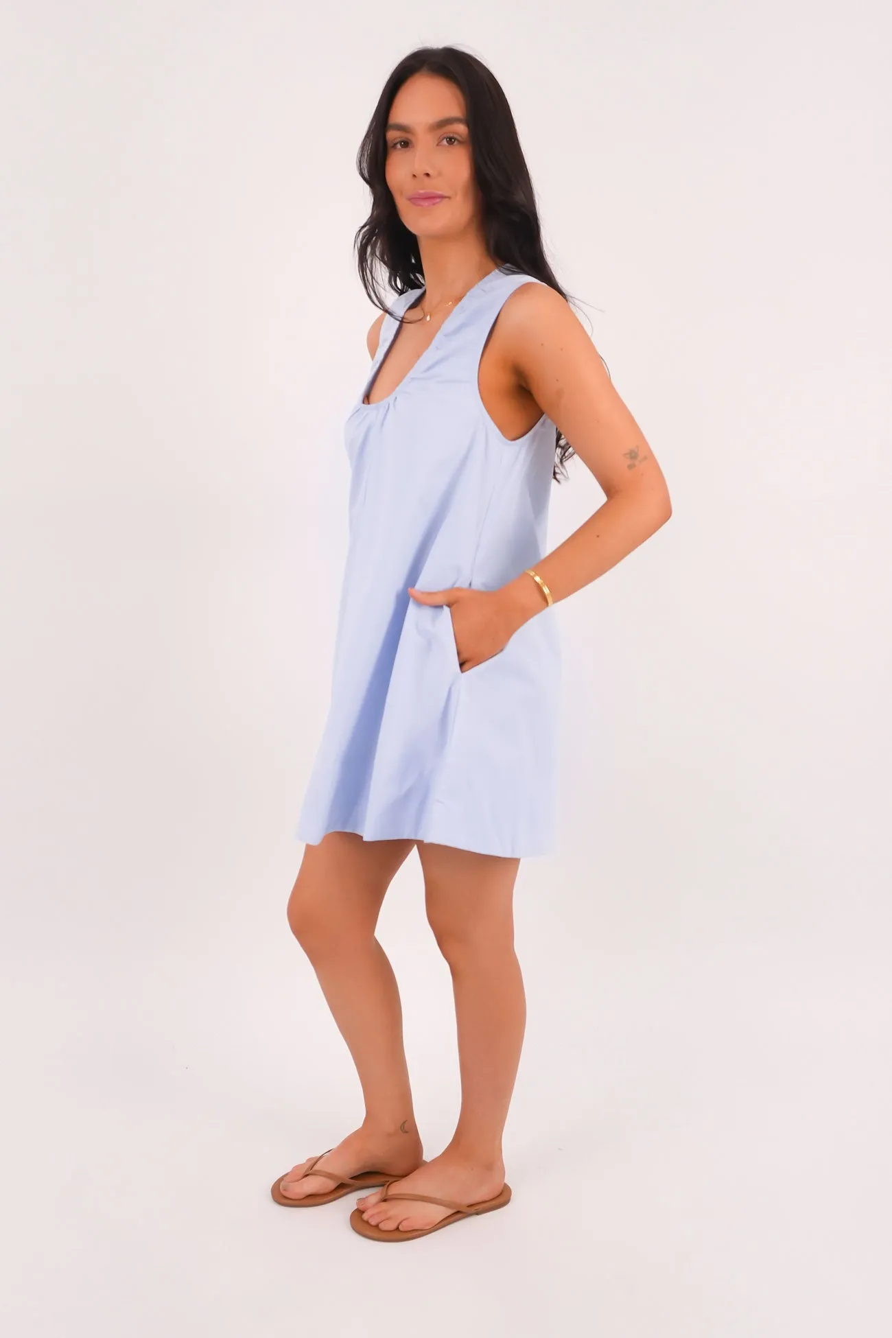 Zahni Mini Dress Blue animal-print