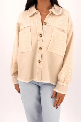 Zaidee Jacket Beige AdjustableHood