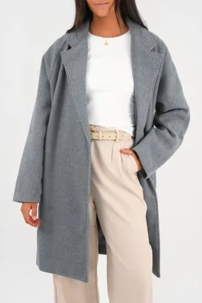 Tapered Hem AntiStatic Lining Zaria Coat Grey