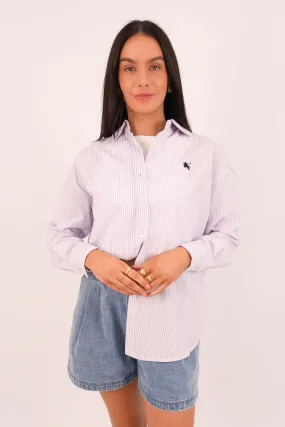 Zayd Shirt Purple Stripe Eco Friendly Dye
