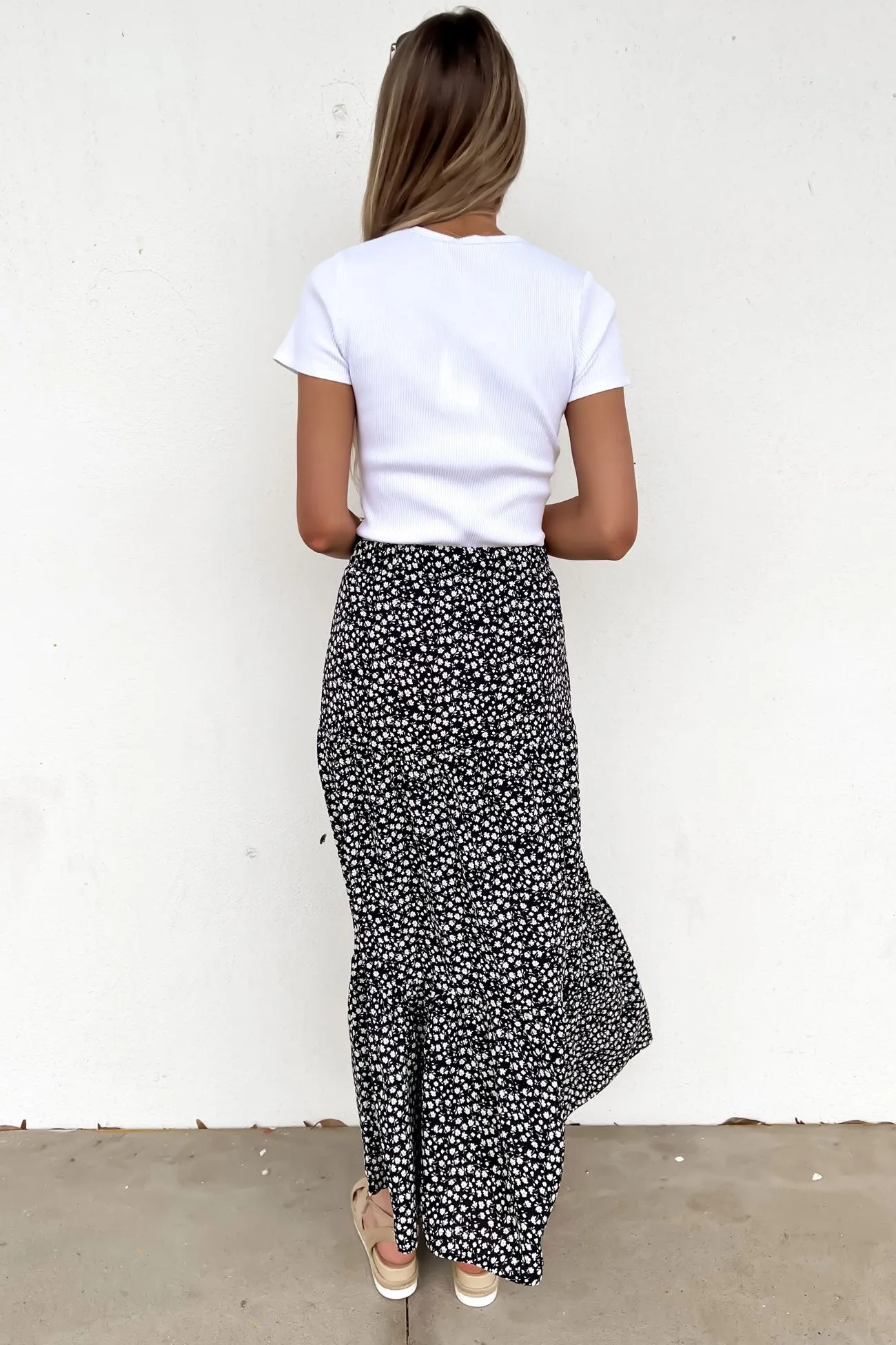 Zendaya Maxi Skirt Floral Outfit Display
