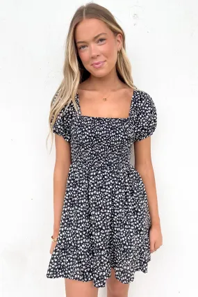 Flared shape Versatile Touch Zendaya Mini Dress Floral