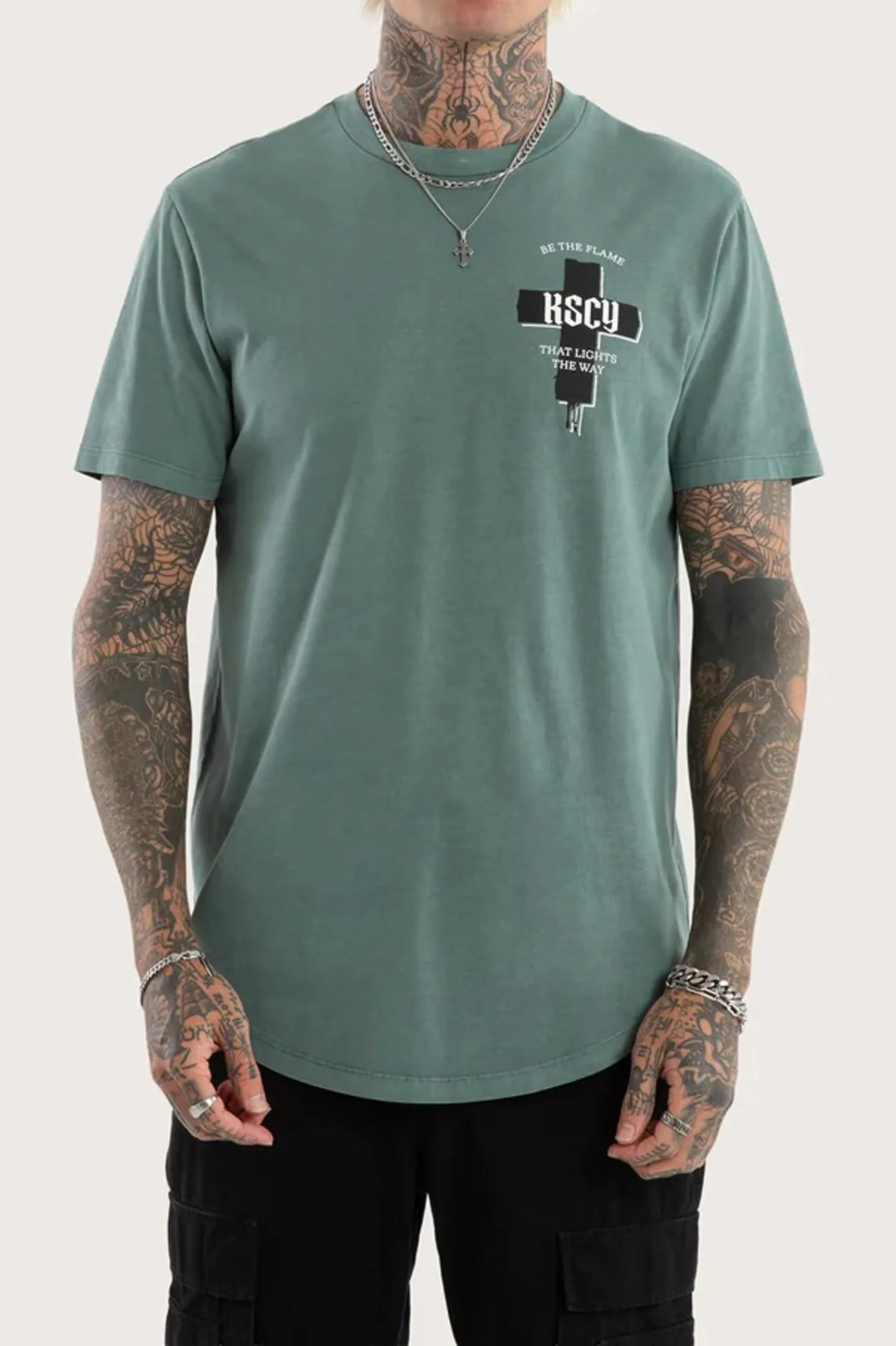 Seasonal Comfort Style Promise Dual Curved Tee Pigment Goblin Blue