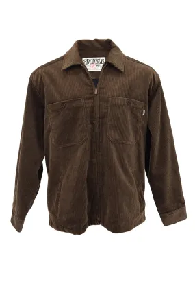 Zip Thru Long Sleeve Cord Shirt Brown mix and match