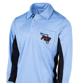 Luxury Feel FCU Logo Sky Blue Pro Flex Long Sleeve Umpire Shirts