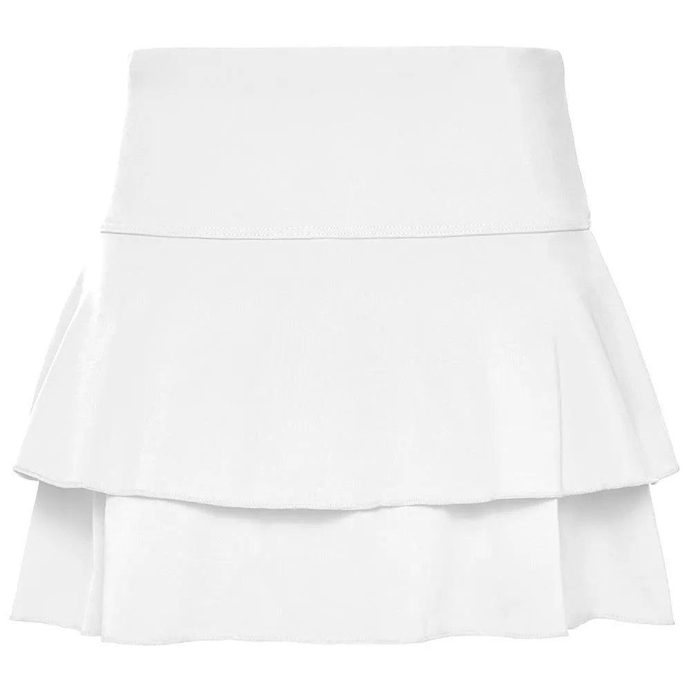Handmade Craft Mock neck Fila Girls Ruffle Skort - White
