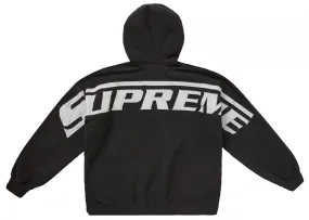 Supreme Wrapped Half Zip Hooded Sweatshirt Washed Black Regular Fit