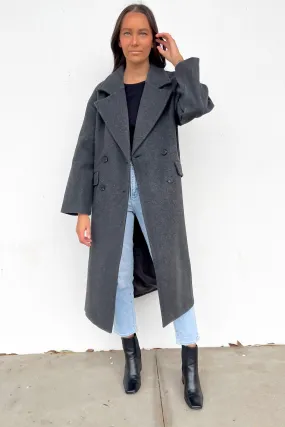 Crisp Walk Look Autumn Layers Zoella Coat Charcoal