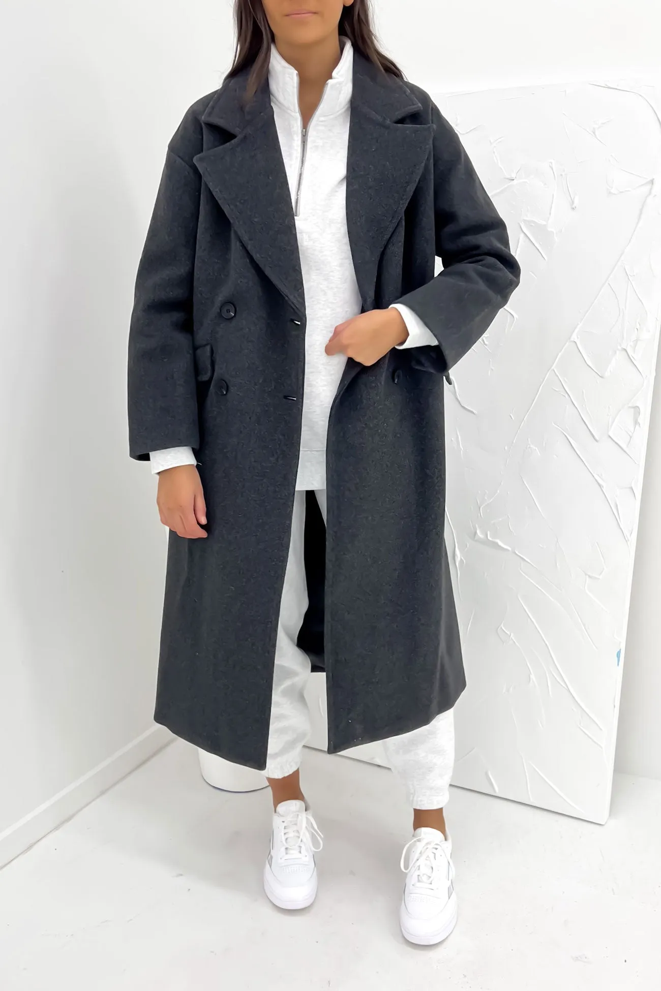 Everyday Fit Style Zoella Coat Charcoal