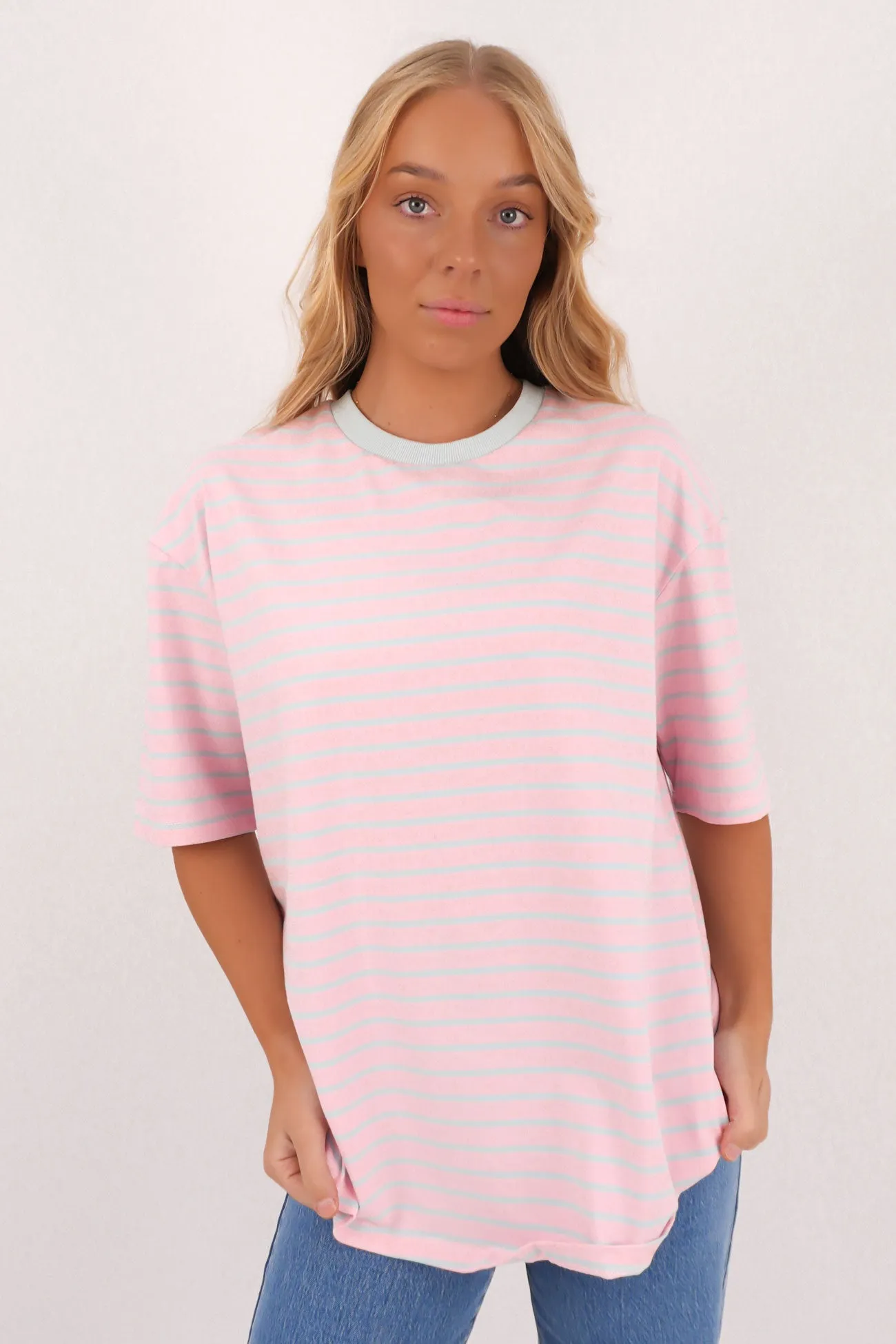 Zora Tee Blue Stripe Indoor clothing